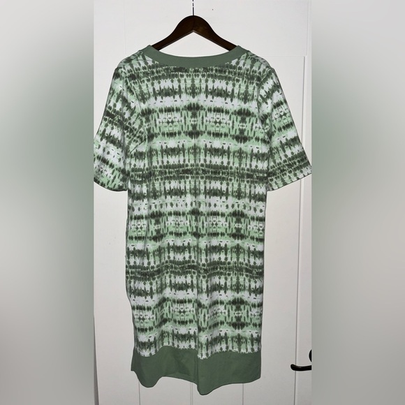 Cuddl Duds Caftan Crewneck Tie‎ Dye Dress Semi-Fit Loungewear Women M Cottonwear - Picture 2 of 7